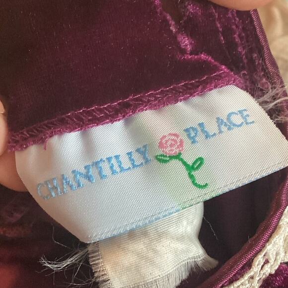 Vintage Chantilly Place Girls Dress Size 5 6 Cola Red Victorian Formal Christmas - Picture 3 of 13